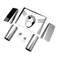  5-Piece Fork Tins for FL Softail Models With fork sliders Chrome 