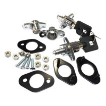  Universal Saddlebag Lock Kit Chrome 