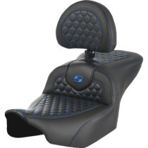 RoadSofa™ Seat - with Backrest - Honeycomb - Blue Stitch