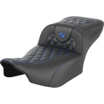 RoadSofa™ Seat - without Backrest - Carbon Fiber - Blue Stitch - Extended