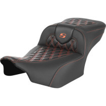 RoadSofa™ Seat - without Backrest - Carbon Fiber - Orange Stitch - Extended