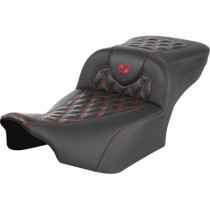 RoadSofa™ Seat - without Backrest - Carbon Fiber - Red Stitch - Extended