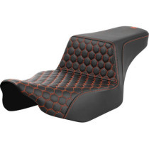 Step-Up Seat - Extendeded Reach - Front Honeycomb - Orange Stitch