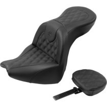 Roadsofa™ Seat - with Backrest - Lattice Stitch - Black