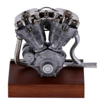 Coffret cadeau Shovelhead de chez V-Twin avec sa boite cadeau en métal