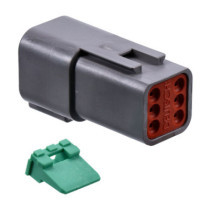 NAMZ, Deutsch connectors. Gray, receptable, 6-pins