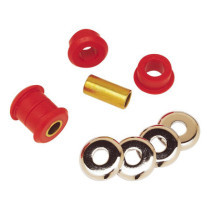  Heavy Duty Polyurethane Handlebar Damper Kit Chrome Red 