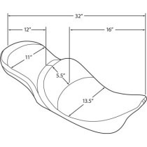 SEAT LOW PROFILE TOURING WITH DRIVER BACKREST PROVISION