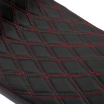 Seat Predator 2-Up Vinyl Dbl Diamond Red Stitch FLH 2008-23