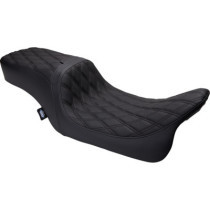 Seat Predator 2up w/backrest option Blk DD vinyl FLH 08-23