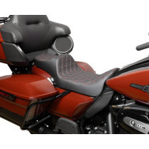 Seat Predator 3 2-Up Ext. Double Dia Red Vinyl Touring