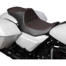 Predator II Seat - Double Diamond - Red Stitching - FLT/FLH '23-'24