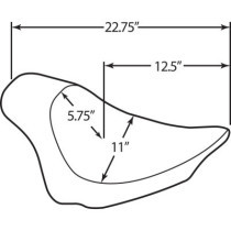 SEAT STANDARD FRONT SMOOTH VINYL BLACK