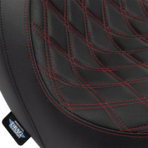 Predator Seat - Double Diamond w/ Red Sitching - Vinyl - FL