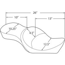 SEAT LOW-PROFILE DOUBLE BUCKET BLACK