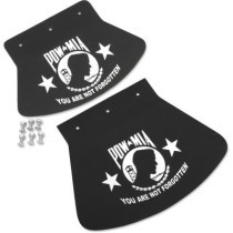 MUD FLAP POW-MIA RUBBER WHITE