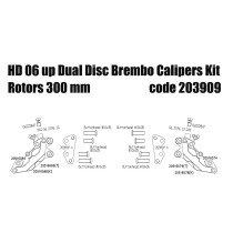 Kit étriers avant BREMBO 4 pistons - Harley Davidson depuis 2006 avec double disque - Noir