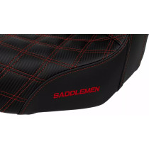 Selle Saddlemen SDC Pro - Harley Davidson Dyna à partir de 2006 - Noir surpiqures rouge