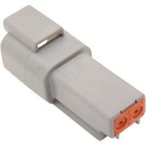 RECEPTACLE DEUTSCH DT-SERIES 2-PIN GREY