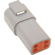 RECEPTACLE DEUTSCH DT-SERIES 4-PIN GREY