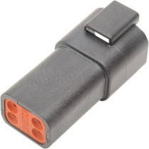 RECEPTACLE DEUTSCH DT-SERIES 4-PIN BLACK