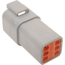 RECEPTACLE DEUTSCH DT-SERIES 6-PIN GREY