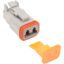 PLUG DEUTSCH DT-SERIES 2-SOCKET GREY