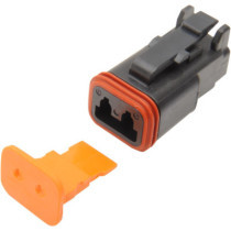 PLUG DEUTSCH DT-SERIES 2-SOCKET BLACK