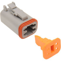 PLUG DEUTSCH DT-SERIES 4-SOCKET GREY