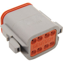 PLUG DEUTSCH DT-SERIES 8-SOCKET GREY