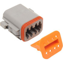 PLUG DEUTSCH DT-SERIES 8-SOCKET GREY