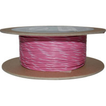 WIRE 20-GAUGE PRIMARY 100' PINK/WHITE STRIPE