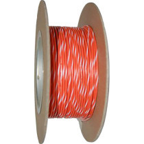 WIRE 20-GAUGE PRIMARY 100' ORANGE/WHITE STRIPE