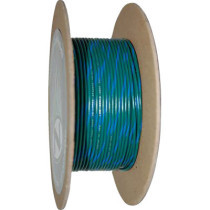 WIRE 20-GAUGE PRIMARY 100' GREEN/BLUE STRIPE