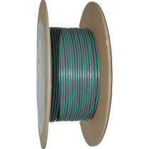 WIRE 20-GAUGE PRIMARY 100' GRAY/GREEN STRIPE