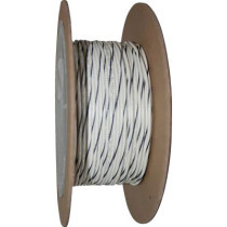 WIRE 20-GAUGE PRIMARY 100' WHITE/BLACK STRIPE