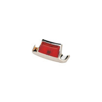  Rear Fender Tip Marker Light Chrome Red LED 