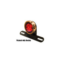  Retro Drilled LED Rücklicht without Bracket Brass Brass Red LED 