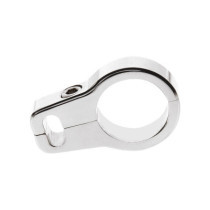  Cable Clamp For dual throttle cable and 1" diameter tubing Chrome 