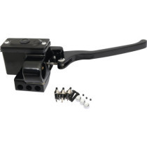  Custom Brake Master Cylinder Assembly With switch kit Black Anodized 5/8" Single Disc 