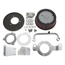  High Performance Air Cleaner With Breather Kit for Milwaukee Eight Chrome Servo Motor Cover, Breather Tube and Bracket Chrome 