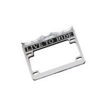  Live To Ride License Plate Frame US Specification Chrome 