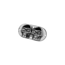  Dual Skull Inspection Cover Aluminium Polished 